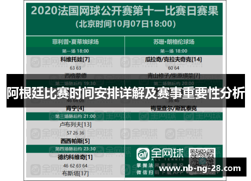 阿根廷比赛时间安排详解及赛事重要性分析 阿根廷比赛时间安排详解及赛事重要性分析